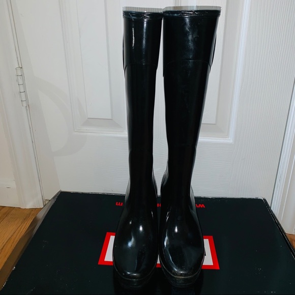 hunter boots wedge heel